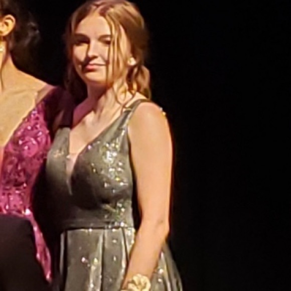 Prom dress: sparkly dark gray - Picture 7 of 11